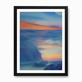 Sunset Over The Ocean 6 Art Print