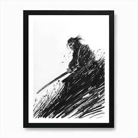 Sketched Black And White 16 Art Print