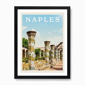 Naples Italy Travel Poster Art Print