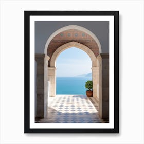 View To The Sea, Mediterranean Summer Vintage Photography Art Print