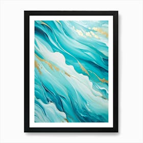 Abstract Rendition Of A Summer Day On A Tropical Glacier Brushed By The Wind With Maritime Patterns (5) Art Print