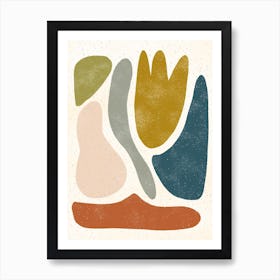 Blob Shapes Art Print