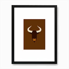 Bull Head Canvas Print Art Print
