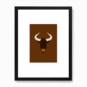 Bull Head Canvas Print Poster