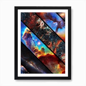 Space collage: nebula mashups — space poster Art Print