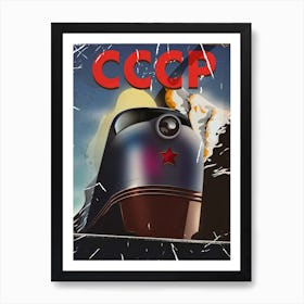 CCCP Soviet Locomotive Poster Art Print