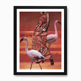 Flamingos Art Print