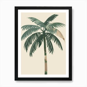 Palm Tree Minimal Japandi Illustration 4 Art Print