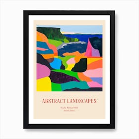 Colourful Abstract Acadia National Park Usa 6 Poster Art Print