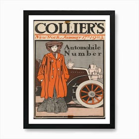 Collier's Automobile Number, New York, January 17th, 1903, Edward Penfield Art Print