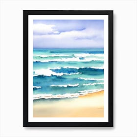 Prevelly Beach, Australia Watercolour Art Print