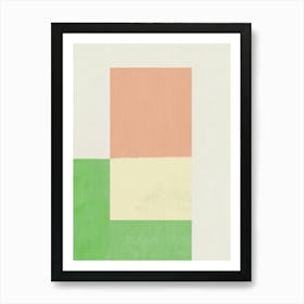 Pink and Green Squares Poster