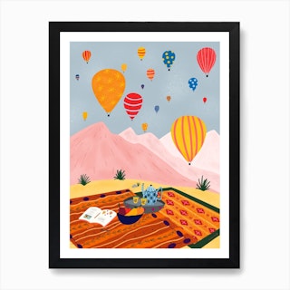 Hot Air Balloon Turkey Art Print