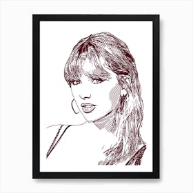 Taylor Swift Portrait Abstract Geometric (9) Art Print