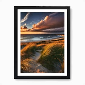 Sand Dunes At Sunset 3 Art Print