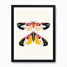 Colourful Insect Illustration Moth 3 Art Print