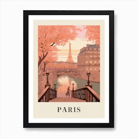 Vintage Travel Poster Paris Art Print