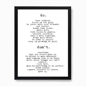 Do or Do Not Art Print