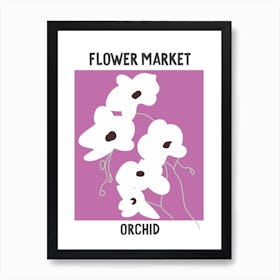 Flower Market Poster Orchid Art Print