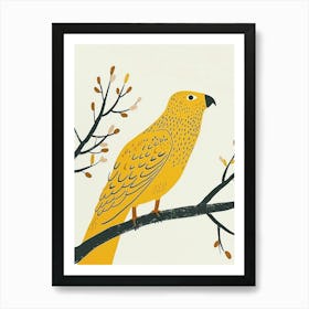 Yellow Hawk Art Print