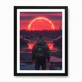 Red Sun In The Sky Art Print