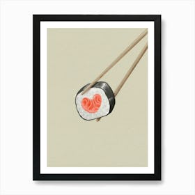 Heart Sushi Art Print Art Print