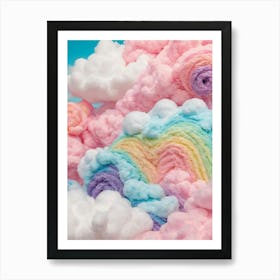 Cotton Candy Clouds 1 Art Print