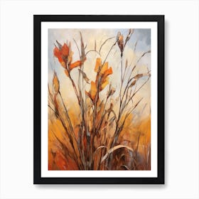 Fall Flower Painting Kangaroo Paw 3 Art Print