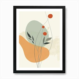 Abstract Flowers 4 Art Print