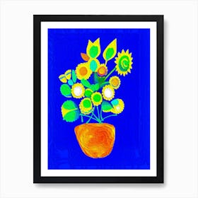 Sunflowers In A Vase 2 Art Print