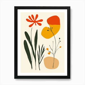 Flowers And Leaves 36 Art Print