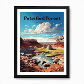 Petrified Forest National Park Arizona Triassic Fossils Travel Art Art Print