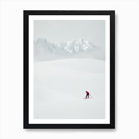 Châtel, France Minimal Skiing Poster Art Print