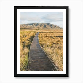 Irish Boardwalk Mountain Landscape Art Print