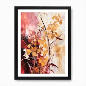 Fall Flower Painting Monkey Orchid 3 Art Print