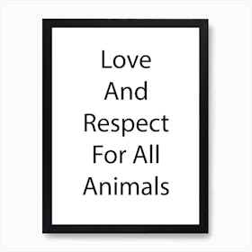 Animal Quote 8 Art Print