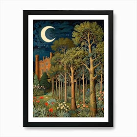 William Morris Rose Moonlight In The Woods 2 Póster