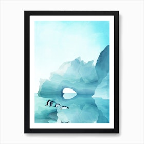 Penguins by Day Art Print