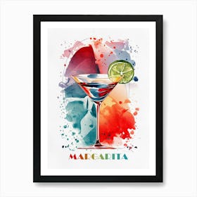 Margarita Watercolor Painting Art Print