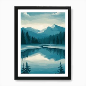 Lake In The Mountains 4 Art Print