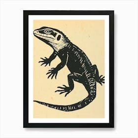 Panther Chameleon Bold Block 2 Art Print