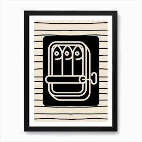 Sardines B&W Art Print