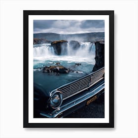 Classic Car Waterfall Art Print