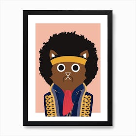 Jimi Cat Art Print