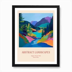 Colourful Abstract Olympic National Park Usa 2 Poster Art Print