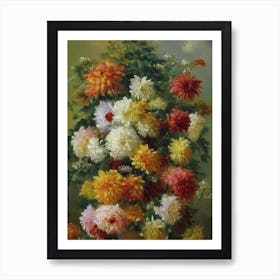 Chrysanthemums Painting 4 Flower Art Print