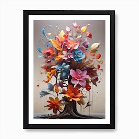 Tree Of Flowers Art Print