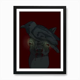 The night deer Art Print