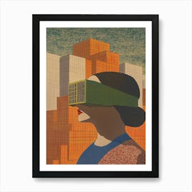 Vr Glasses Minimal 30s Art Print Art Print