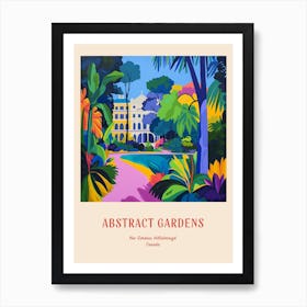 Colourful Gardens Kew Gardens Hillsborough Canada 1 Red Poster Art Print